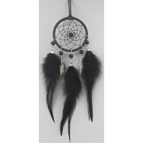 6CM exquisite small dream catcher car hanging Indian style feather cute key chain creative pendant