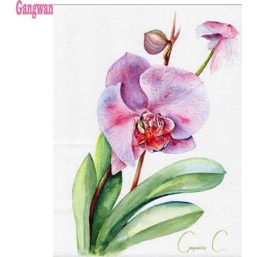Needlework Diamond Painting still life orchid Diamond Embroidery All Drill Rhinestone Mosaic Picture by numbers hobby gift decor