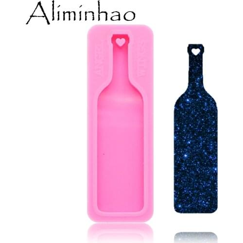 DY0190 Shiny tumbler mold Silicone Molds DIY epoxy mould silicon Resin Crafting molds for Wine bottle shape keychains Mold