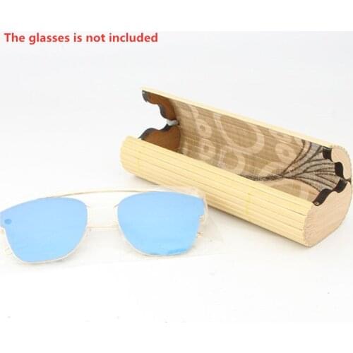 New Bamboo Strip Oval Sunglasses Box Durable Natural Environmentally Friendly Glasses Case