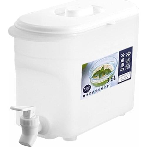Beverage Dispenser Kettle Refrigerator Cooker 3.6L Summer Household High Temperature Resistance Reusable Plastic PP With Faucet
