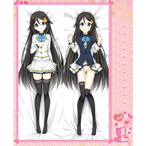 Anime Cartoon Musaigen no Phantom World Double Bolster Hugging Pillow Case Pillow Cover Pillowcase Peach Skin 2 Way No.62019