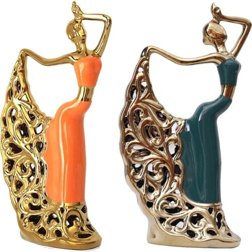 Elegant Abstract Ornament Dancing Sculpture Creative Home Desktop Decor