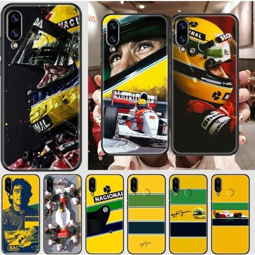 Racing Ayrton Senna Phone case For Huawei Honor 6 7 8 9 10 10i 20 A C X Lite Pro Play black pretty hoesjes luxury shell fashion