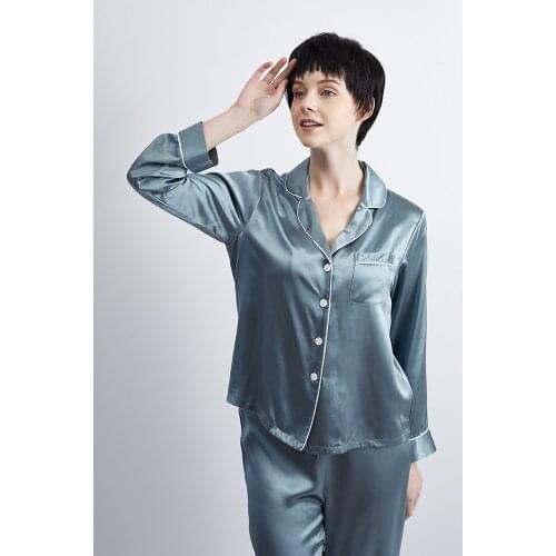 DISANGNI 100% mulberry silk long sleeve suit