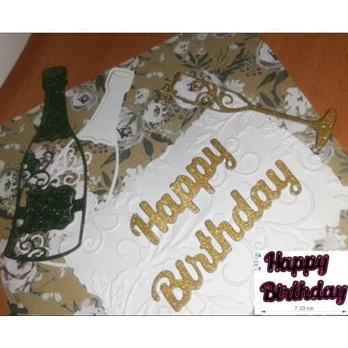 Metal cutting Die for Happy Birthday Words backgrounds DIY Metal Board Mould for Paper Decoration scrapbook-embossed