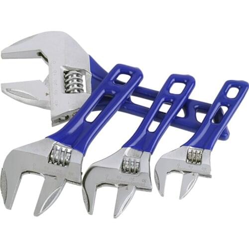 Multi-function Adjustable Large Open Wrench Key Nut Wrench Plumbing Repair Tools Household Universal Spanner 4/5/6/8/10/12"