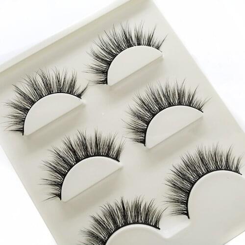 Eye Lashes Natural False Eyelashes Long Make Up 3d Mink Criss-Cross Wispy Cross Fluffy Lashes Extension Fake Lashes For Beauty
