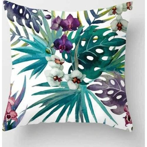Tropical Leaf Cactus Monstera Cushion Cover Polyester Throw Pillows Sofa Home pink decorative pillows
