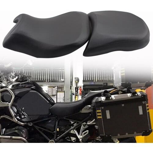 Motorcycle Front Leather Rider Seat+Rear Passenger Seat Pillion Cushion For BMW R1200GS 2018-2020 Saddle Seat Cover Accessories