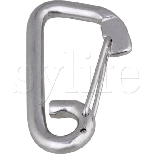 M10x100MM Silver 304 Stainless Steel Hiking Spring Snap Hook Carabiner