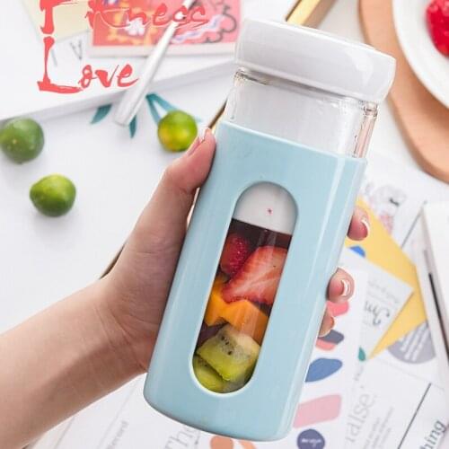 BPA FREE USB Rechargeable Portable Blender Personal 300ml Glass Smoothie Blender Juicer Cup Travel Fruit Mixer