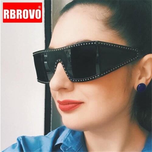 RBROVO 2021 Classic Vintage Large Frame Sunglasse Woman Eyeglasses Brand Design Glasses Driving Street Beat Oculos De Sol UV400