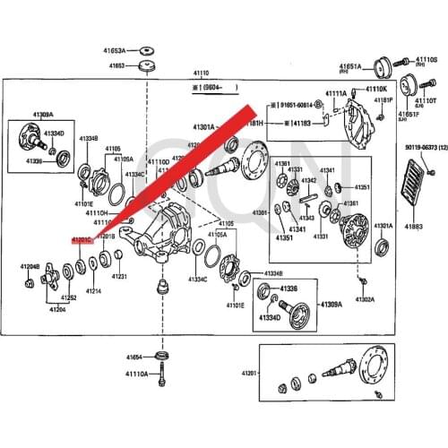Oil seal (for rear differential case) 1993-Toy ota SUP RAC ROW NAR IST OMA JES TA oil seal differential differential oil seal