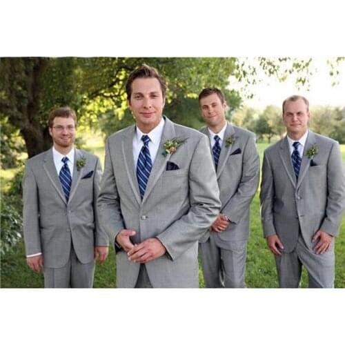 Ash Grey Men Wedding Suit,3Pcs Custom Made Men Suit,Grey Men Wedding tuxedo father wedding suits custom plus size color