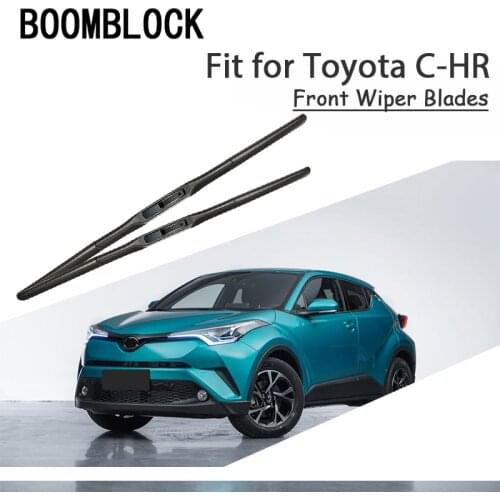 BOOMBLOCK 2PCS High Quality Front Windshield Wiper Blades For Toyota CHR C-HR 2017 2018 Accessories
