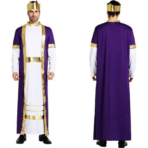 Adult halloween party Arab king prince costume Adam Ancient Roman prince Arabic Greek carnival Clothing clothes for men