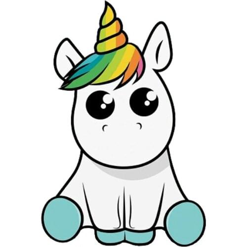 Unicorn Funny Cartoon Waterproof Car Sticker Automobiles Motorcycles Exterior Accessories Vinyl Decals for Honda Lada Bmw 15cm