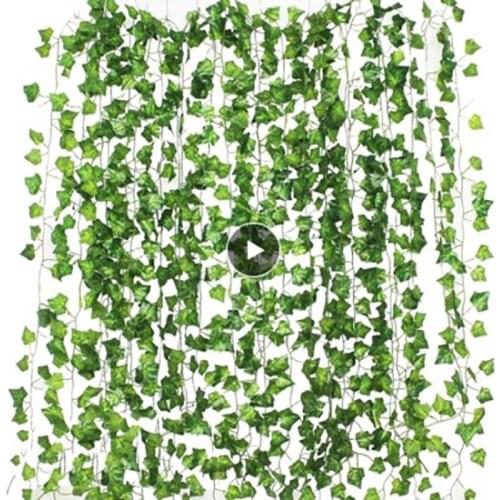Green Plant Decoration Artificial Ivy Vine Leaf Fern Greenery Plants Artificial Green Plants Hanging Ivy Leaves Decoration