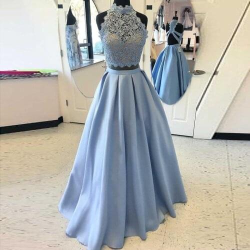 Best Quality Light Blue Long Skirt High Waist Invisible Zipper Pleated Maxi Skirt for Women to Formal Party Prom Skirt Custom