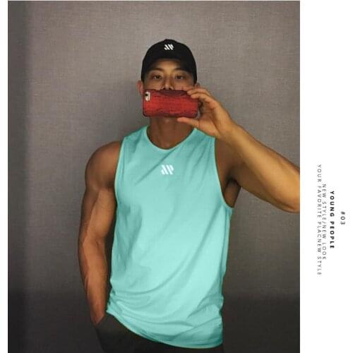 Sleeveless Vest Mens Fast Dry Sports Loose Short Sleeve T-shirt Fitness Clothes Training Clothing 2021