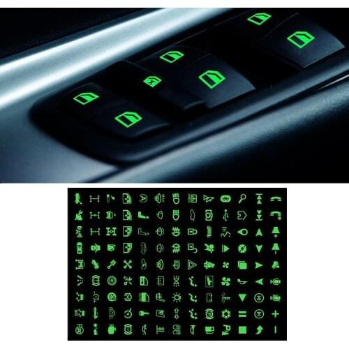 1 Set Of Car Stickers Noctilucent Multi-function Universal Button Luminous Sticker