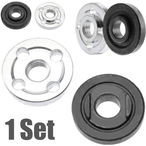 1Set M10 30mm Angle Grinder Flange Kit Lock Nut Inner Outer Set Tools Accessories Lathe Machining Of Steel
