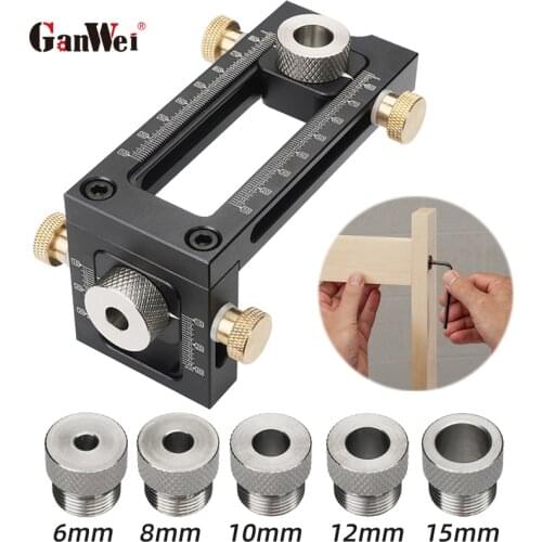 2 in 1 Drill Puncher Locator Cross Oblique Flat Head Puncher Jig Woodworking Tools For Bed Cabinet Furniture Wood Connecting