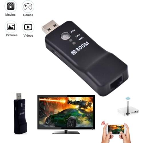 300Mbps TV Stick USB WiFi Smart Adapter Universal Wireless TV Network HDTV For Samsung Sony LG Any TV
