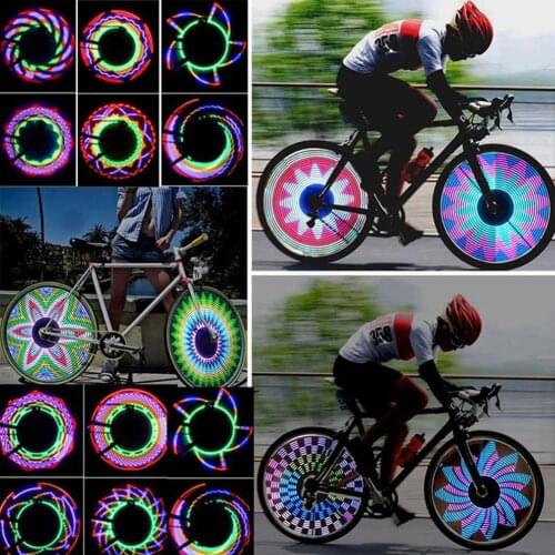 32LED Mountain Road Bike Spoke Light Double-Sided Color Warning Reflector Wheel String Cycling Lamp Bicycle Tyre Tire Accessory