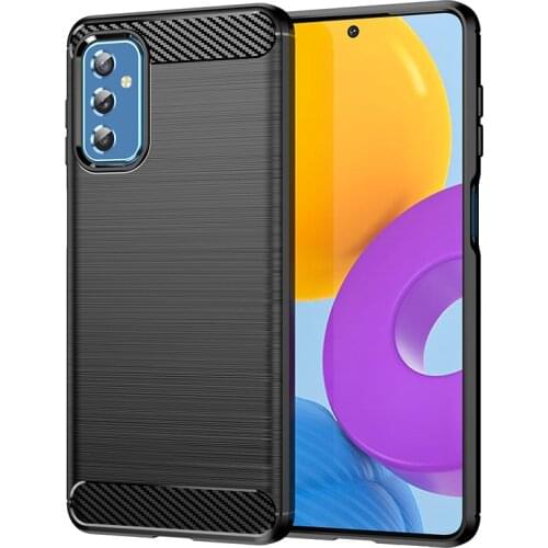 For Samsung Galaxy A32 Case A52 A72 A42 5G A02S M02 A12 A51 Cover Anti-knock Bumper Soft Silicone Carbon Fiber Phone Back Case