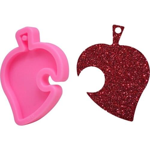 DIY Silicone Mirror Epoxy Leaf Keychain Mold for Jewelry Accessories Tool
