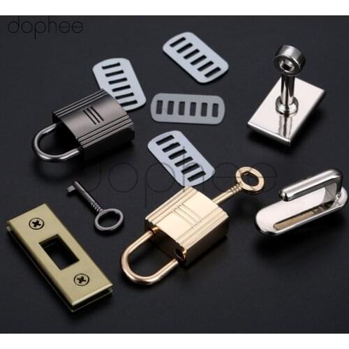 Dophee 7pcs Clasp Lock Lockbutton Metal Hardware For DIY Handbag Shoulder Bag Purse