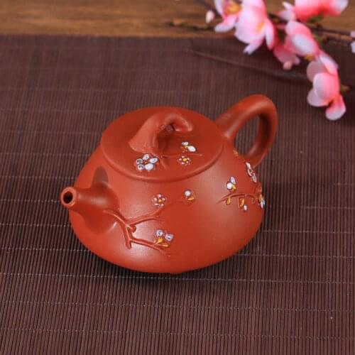 Kung Fu Tea Set Purple Sand Teapot Handmade Stone Scoop Pot Household Teapot Teapot Zhuni Purple Sand Flower Teapot Accessories