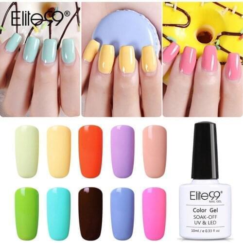 Elite99 10ml Macaron Colors Gel Nail Polish UV LED Manicure Nail Lacquer Soak Off Candy Color Nail Art Design Gel Polish