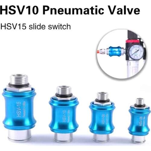 HSV6 HSV8 HSV10 HSV15 Aluminum Pneumatic Manual Spool Manual Exhaust Control Switch Slide switch Pneumatic valve