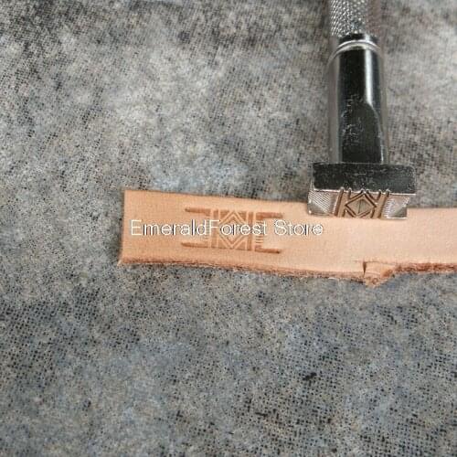 Leather carving printing tool DIY manual zinc alloy casting new diamond shape leather art tool