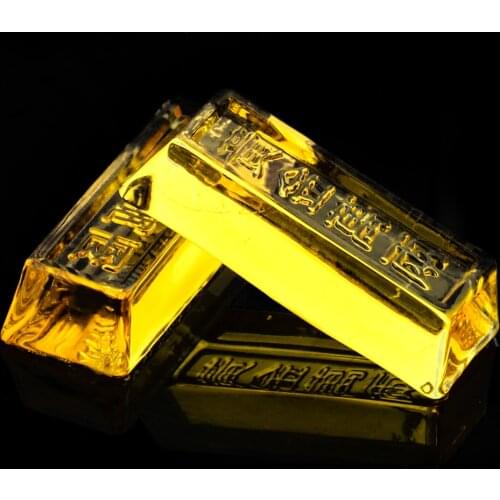 Chinese Style Citrine Gold Bar Ten Thousand Gold Brick Home Decor Mascot Gift Paperweight Center Supplies Home Collection Crafts