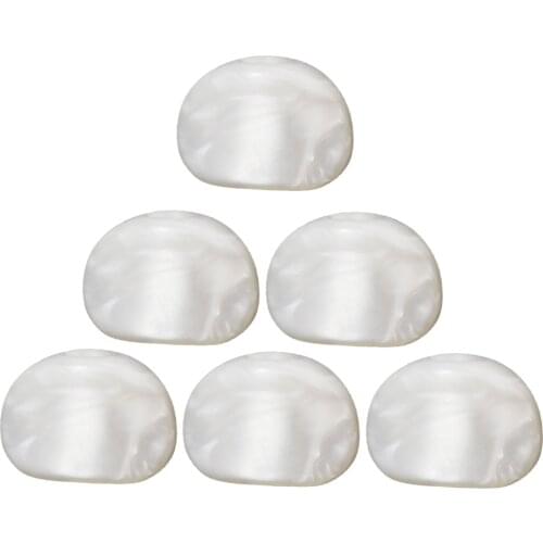 6pcs Acoustic Guitar Tuning Pegs Knobs Caps Plastic Musical Instrument Parts (White)