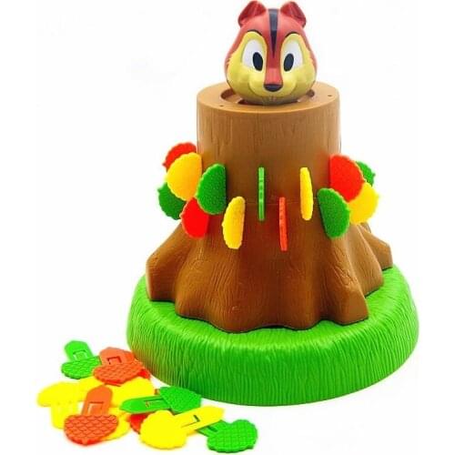 Creative Funny Squirrel bouncing bucket decompression toy party board game Desktop Family Party Game Toy Birthday gift