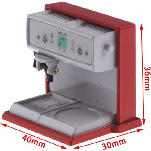 Metal Coffeemaker Simulation Kitchen Furniture Doll House Miniature Accessories 1:12 Scale Dollhouse Home Decor