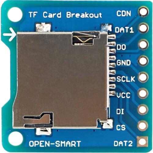 OPEN-SMART Micro SD / TF Card Breakout to DIP Board Module DIY Micro SD / TF Card Adapter Breakout Board Module for Arduino