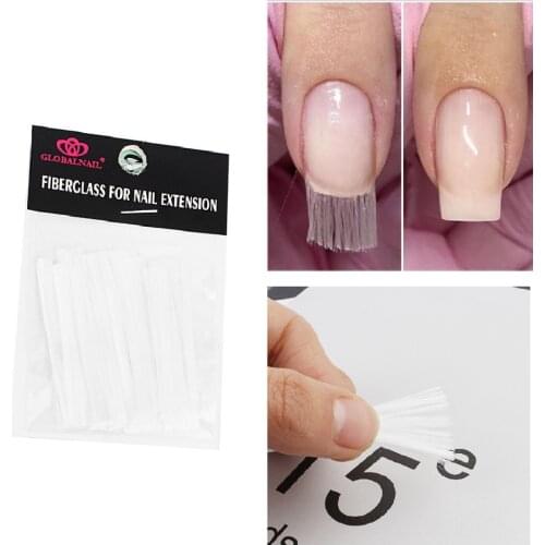 10Pcs Fiberglass Nails Silk Building Extension Nail Form Sets for Nail Extension Fibernails Tips Extension Tool Kits TSLM1