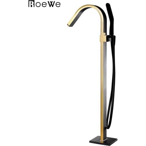 Royal floor standing taps, mounted freestanding faucet, bathroom matching with bathtub brass body mixer tap