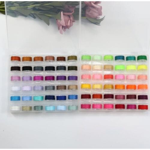 72 Assorted Colors Prewound Bobbin Thread with Case for Embroidery and Sewing Machine DIY Embroidery Thread Sewing Thread