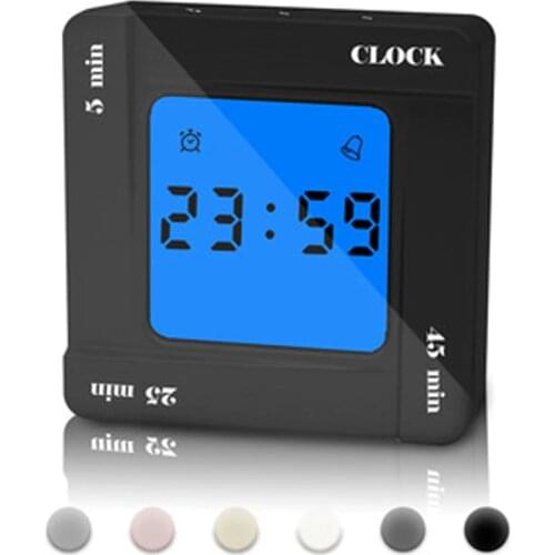 New Smart Rotatable Table Digital Alarm Clock, Kitchen /Student Use Silent Manual Countdown Counter Watch ,Backlight Timer