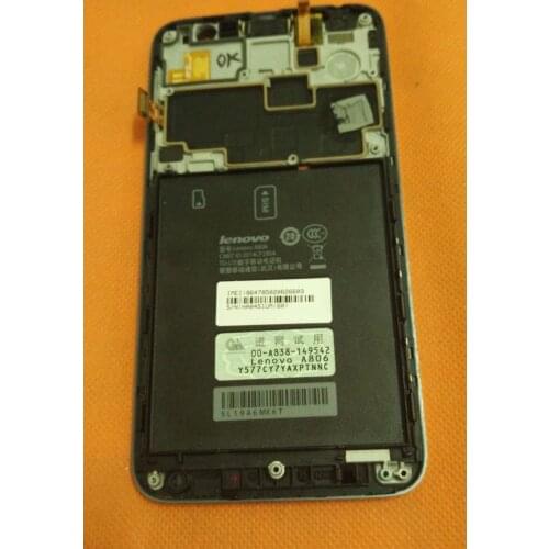 Original LCD Display Screen+ Touch Screen+Frame For Lenovo A806 A8 4G MTK6592 2G RAM 16G ROM 5.0'' HD FDD LTE Free shiping