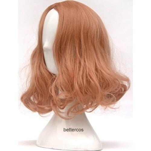 P5 Persona 5 Haru Okumura Cosplay Wigs Short Orange Pink Heat Resistant Synthetic Wig + Wig Cap
