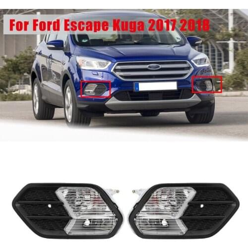 Car Front Fog Lights Turn Signal Lamp Replacement For Ford Escape Kuga 2017 2018 2019 Car Light Assembly With Bulb
