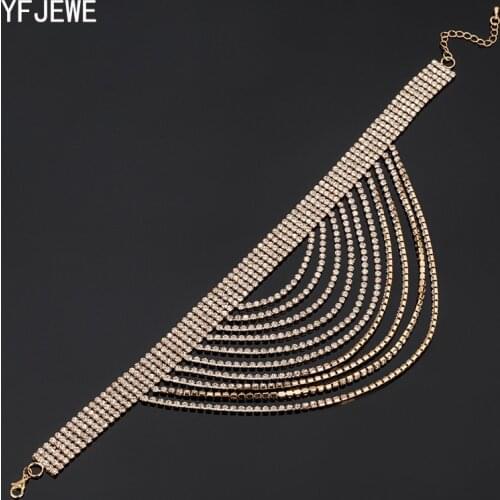 YFJEWE Full Rhinestone New Fashion Jewelry Crystal Stone Multiple Layers Choker Necklace Nice Party Gift For Women Girl N367